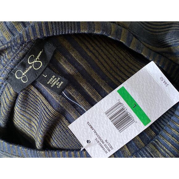 JESSICA SIMPSON Womens Size Large Declyn Bodycon Lettuce Edge Shirt Top NWT - Picture 7 of 9